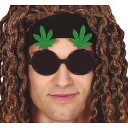 Černé brýle s listy marihuany